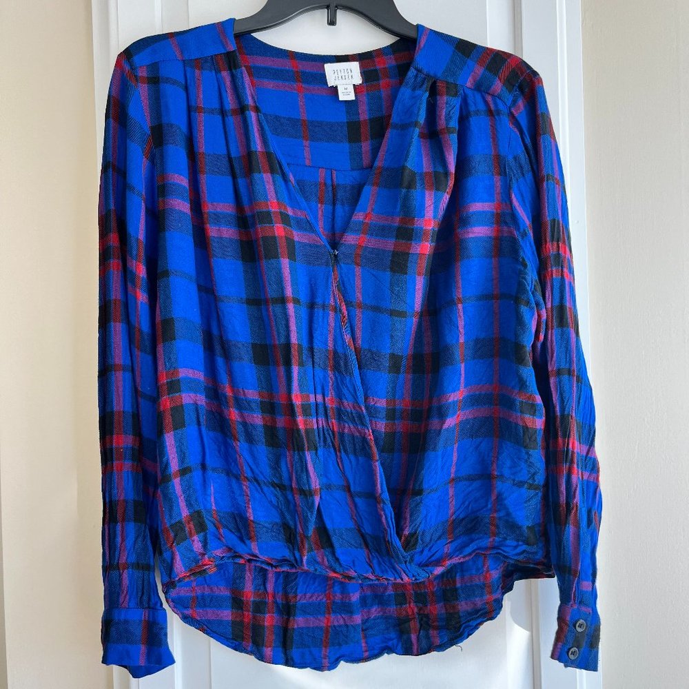 Evereve Peyton Jensen | Plaid Tucked Hem Top